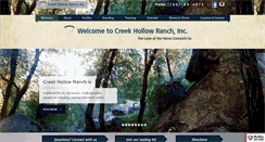 Desktop Screenshot of creekhollowranch.com