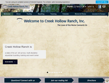 Tablet Screenshot of creekhollowranch.com